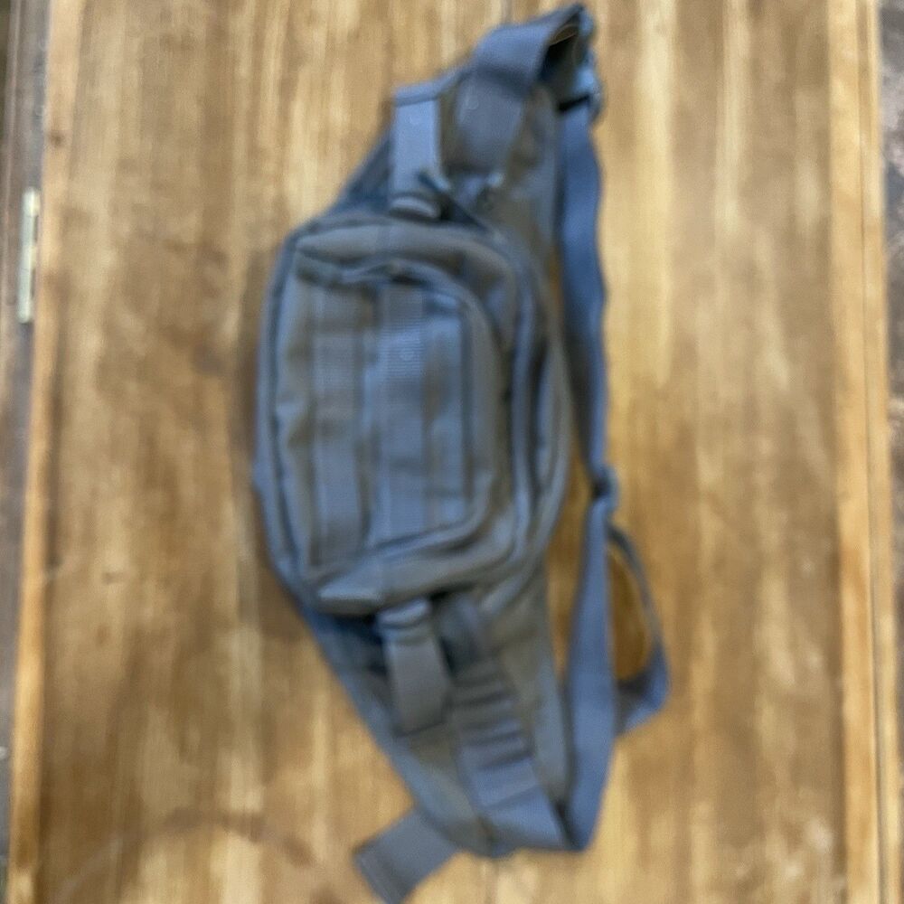 East West USA Tactical Utility Fanny Pack Gray Camping Hiking Outdoor Triple Zip